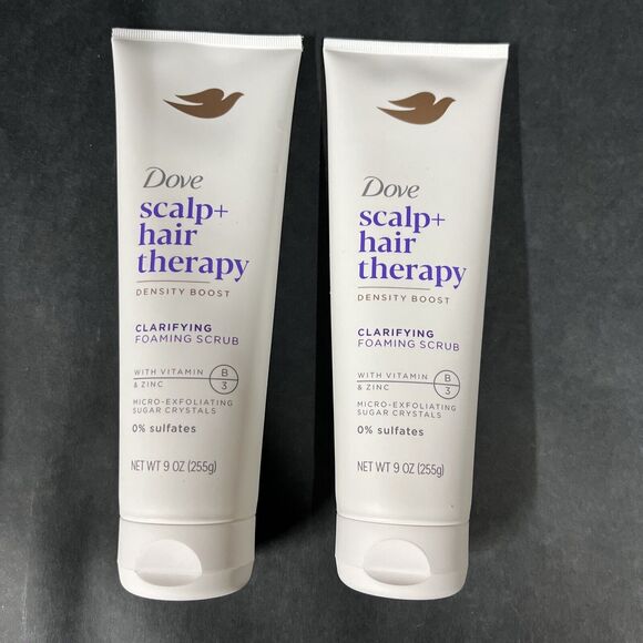 Lot‎ Of 2 Dove Scalp + Hair Therapy Density Boost Clarifying Foaming Scrub 9oz - Picture 1 of 2